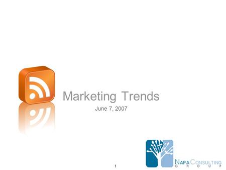 1 Marketing Trends June 7, 2007. 2 Marketing “…identifying and meeting human and social needs.” Philip Kotler Philip Kotler.