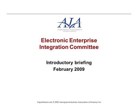 Electronic Enterprise Integration Committee