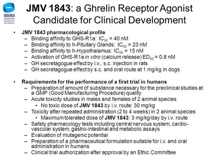 JMV 1843 pharmacological profile