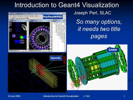 Introduction to Geant4 Visualization