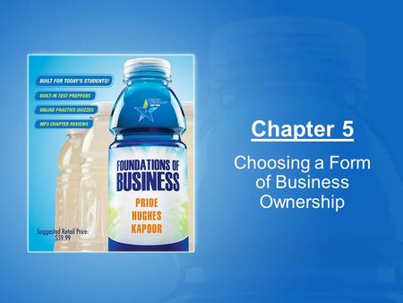 Choosing a Form of Business Ownership