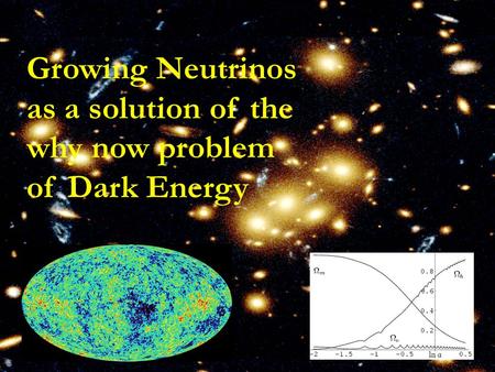 Growing Neutrinos as a solution of the why now problem of Dark Energy.