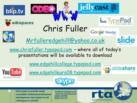 Chris Fuller  – where all of today’s presentations will be available.