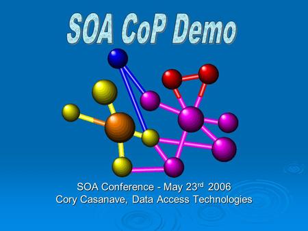 SOA Conference - May 23 rd 2006 Cory Casanave, Data Access Technologies.