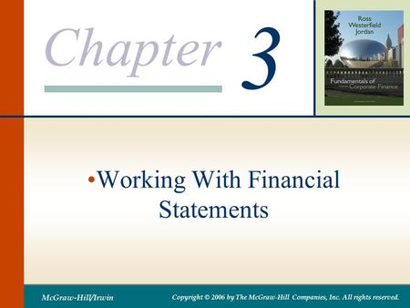 Chapter Outline Cash Flow and Financial Statements: A Closer Look