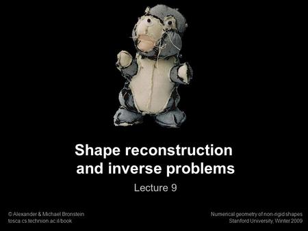 Shape reconstruction and inverse problems
