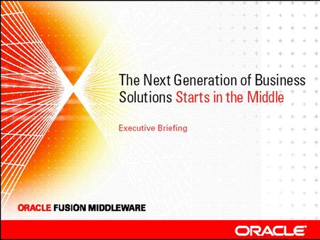 Oracle’s Fusion Strategy Thomas Kurian Senior Vice President Oracle Server Technologies.