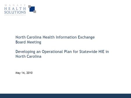 North Carolina Health Information Exchange Board Meeting
