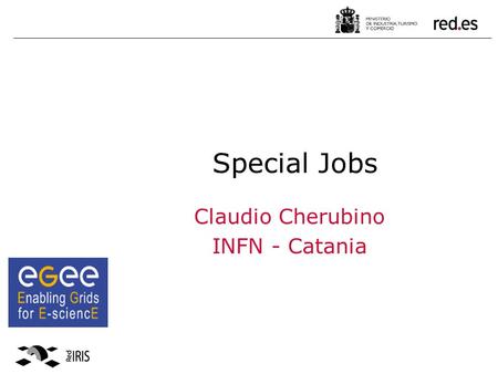 Special Jobs Claudio Cherubino INFN - Catania. 2 MPI jobs on gLite DAG Job Collection Parametric jobs Outline.
