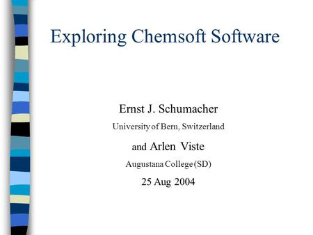 Exploring Chemsoft Software
