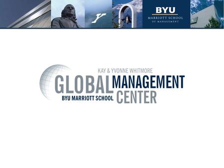 International Business in the MBA Program 3 Curriculum Design Current Options Why International Business? Take advantage of your background and expertise.