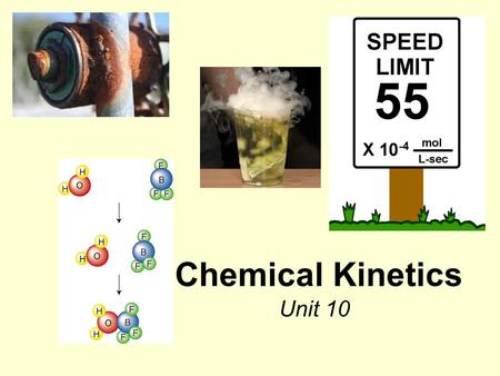 Chemical Kinetics Unit 10. Kinetics –Kinetics – the study of the speeds of chemical reactions and the mechanisms by which reactions occur. Reaction RatesAlso.