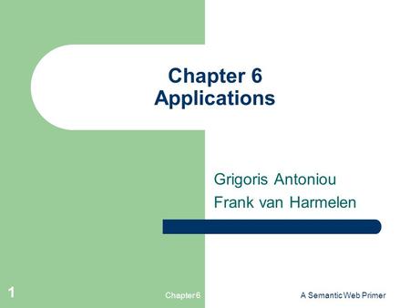 Grigoris Antoniou Frank van Harmelen