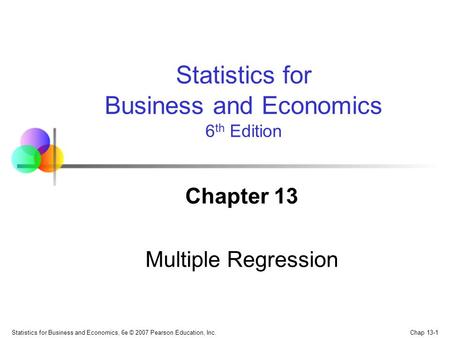Chapter 13 Multiple Regression