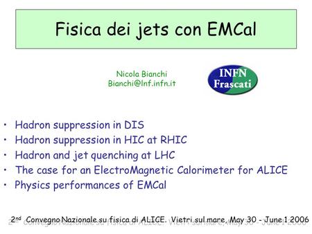 Fisica dei jets con EMCal