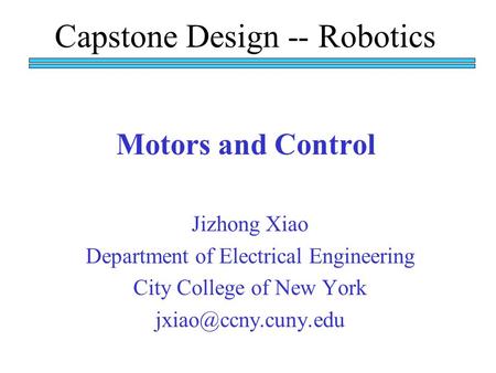 Capstone Design -- Robotics
