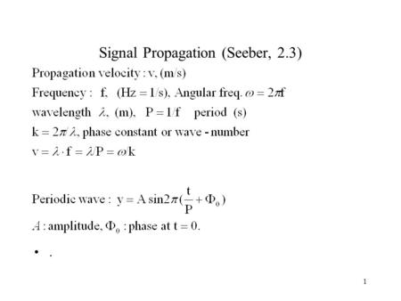 1 Signal Propagation (Seeber, 2.3).. 2 Ch. 3 Clock definition.
