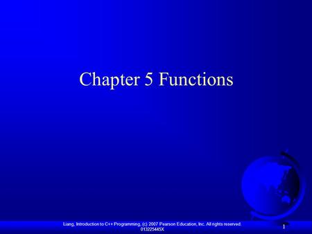 Chapter 5 Functions.