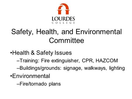Safety, Health, and Environmental Committee