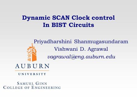 Dynamic SCAN Clock control In BIST Circuits