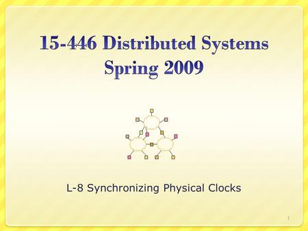 L-8 Synchronizing Physical Clocks 1 Announcements Proj1 checkpoint – due midnight tonight HW1 checkpoint – due 2/12 2.
