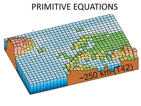 PRIMITIVE EQUATIONS Primitive Equations.