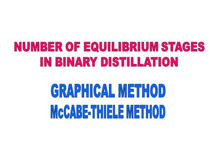 NUMBER OF EQUILIBRIUM STAGES IN BINARY DISTILLATION