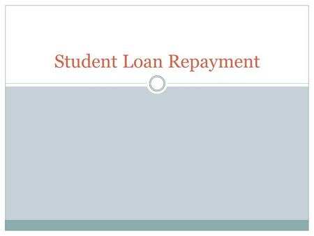 Student Loan Repayment The Perfect Storm Increasing costs of college leads to increasing levels of student debt Tough economic times, few jobs available,