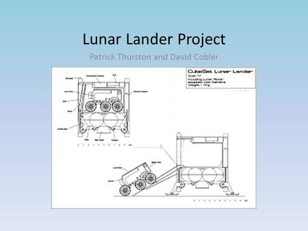 Lunar Lander Project Patrick Thurston and David Cobler.