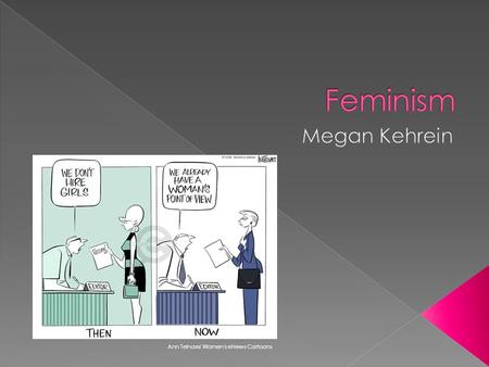 Ann Telnaes' Women's eNews Cartoons.  Beginning of First Wave Feminist Philosophy  Focused on the individual woman and her rights  Thought women should.