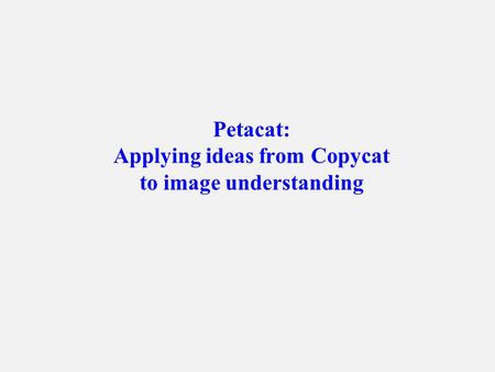 Petacat: Applying ideas from Copycat to image understanding.