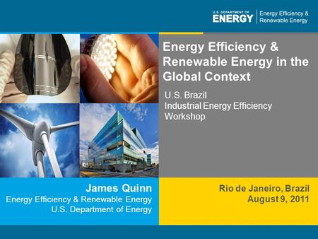 Energy Efficiency & Renewable Energy in the Global Context