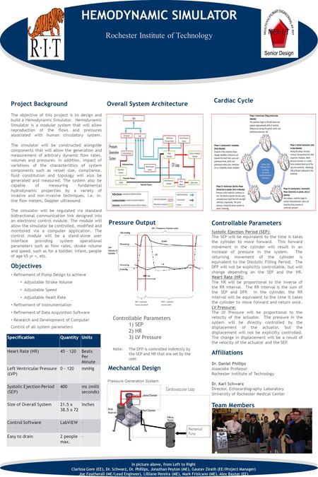 HEMODYNAMIC SIMULATOR Project Background The objective of this project is to design and build a Hemodynamic Simulator. Hemodynamic Simulator is a modular.