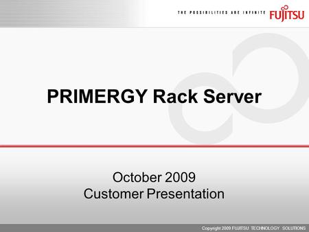 October 2009 Customer Presentation