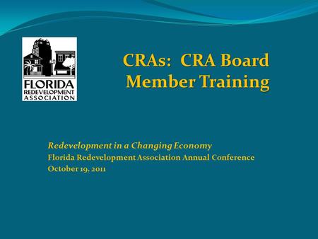 CRAs: CRA Board Member Training