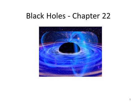 Black Holes - Chapter 22.