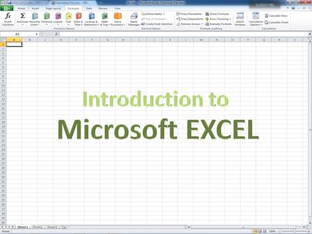 What is Excel?? An electronic spreadsheet program What does that mean? – Stores and manipulates numbers – Makes tables with text or numbers – Creates.