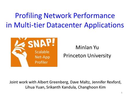 Profiling Network Performance in Multi-tier Datacenter Applications