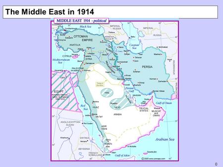 0 The Middle East in 1914. 1 North Africa in 1914.