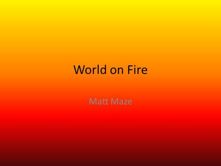 World on Fire Matt Maze. 1) What does the acronym RUF stand for?