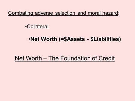 Net Worth – The Foundation of Credit