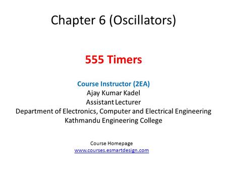 Chapter 6 (Oscillators)