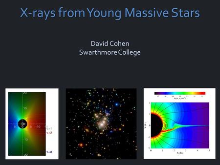 X-rays from Young Massive Stars David Cohen Swarthmore College.