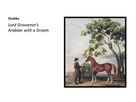 Lord Grosvenor’s Arabian with a Groom