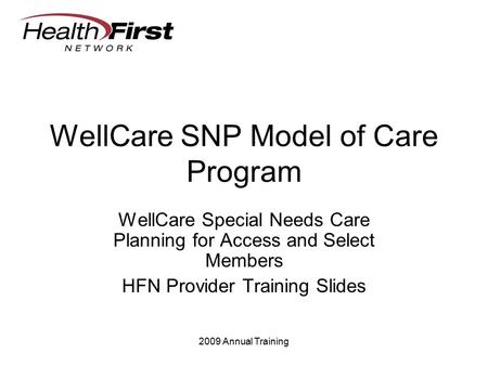 WellCare SNP Model of Care Program
