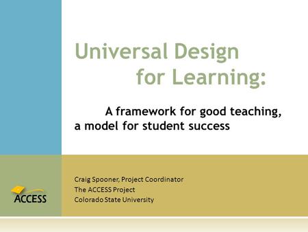 Universal Design. for Learning: