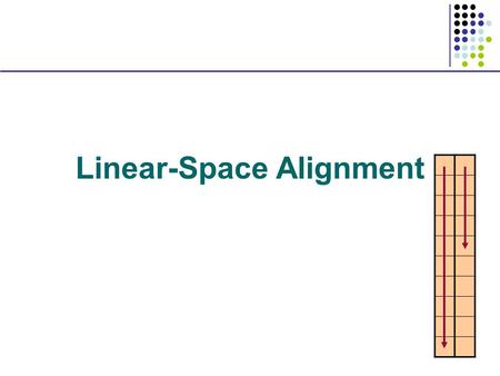 Linear-Space Alignment. Subsequences and Substrings Definition A string x’ is a substring of a string x, if x = ux’v for some prefix string u and suffix.