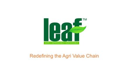 Redefining the Agri Value Chain