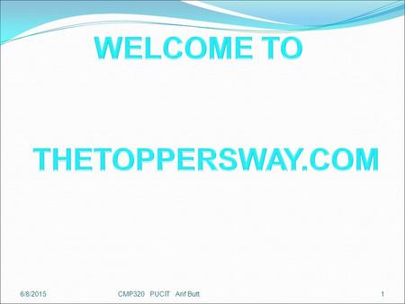 WELCOME TO THETOPPERSWAY.COM