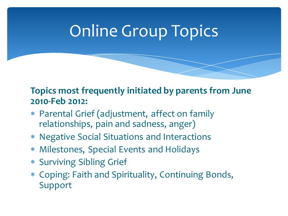 Support Group Topics 64